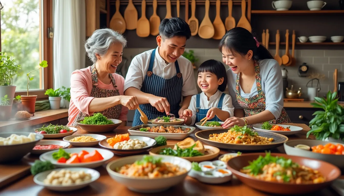 découvrez les meilleures recettes de la cuisine asiatique à préparer en famille. éveillez vos papilles avec des plats savoureux et authentiques qui raviront petits et grands. cuisinez ensemble pour un moment convivial plein de délices asiatiques.