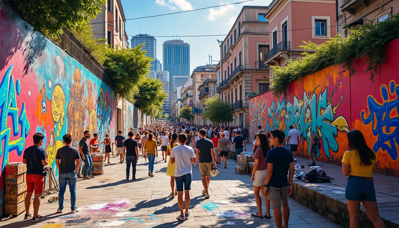 découvrez comment l'art urbain transforme nos villes en galeries à ciel ouvert. apprenez les bases de ce mouvement artistique fascinant et explorez ses styles variés, de la peinture murale au graffiti, tout en saisissant son impact social et culturel.